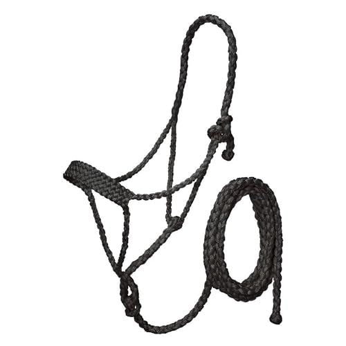 Tough 1 Muletape Halter with 10ft Lead Rope - color: Black