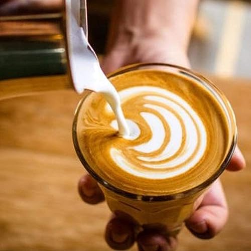 Espresso Steaming Pitcher Stainless Steel 12 oz Coffee Frothing Picther Milk Jug Cappuccino Latte Art Cup - color: Black, size: 11.8 Ounces