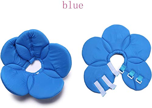 Dogs Cats Medical Grooming Pet E-Collar Recovery Remedy Protective Dog Lick Caught Soft Sponge Adjustable Postoperative Kit for Small and Medium Dog (Blue, L (neck's Girth 12.6" to 13.3")) - color: Blue, size: L (neck's girth 12.6" to 13.3")