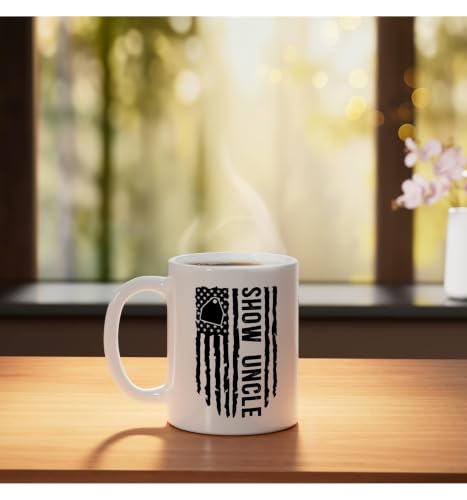 Livestock Show Uncle US Flag Livestock Show Uncle Ceramic Mug, White, 11oz - color: White, size: 11 Ounces