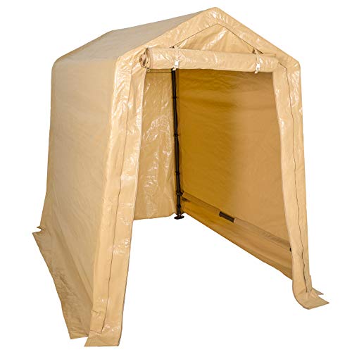 Sunnyglade 8X6' Shed Heavy Duty Storage Shelter with Roll up Door Portable | 8X6 Shed Portable Canopy Storage Shelter with Weatherproof Pe Fabric, Rustless Steel Frame