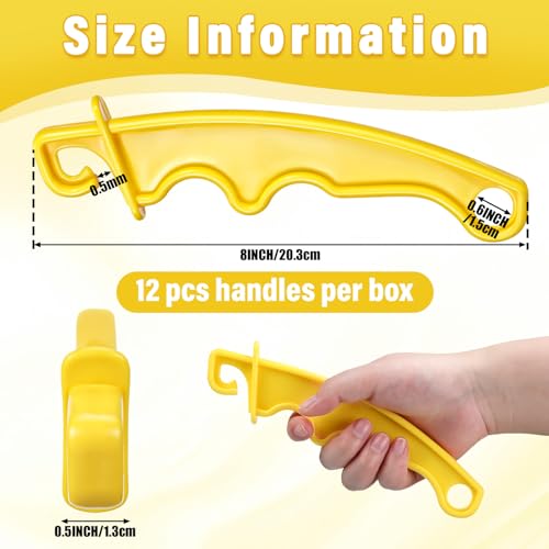 Tondiamo 12 Pack Electric Fence Plastic Gate Electric Fence Gate Handles 8 Inch Insulated Handle Yellow Insulated Plastic Handle
