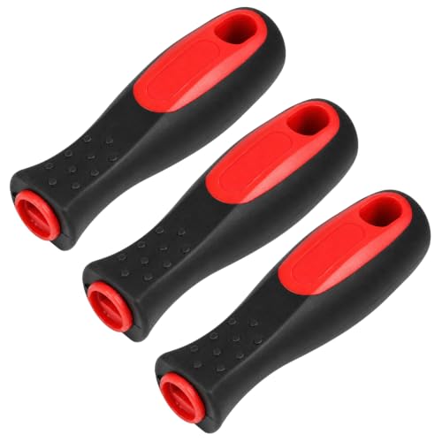 BuleVina 3Pcs Horseshoe File Handle 4.8'', Hoof Farrier Rasp for Horses, Ergonomic Plastic Non‑Slip Handle with 0.5'' Socket Dia for 0.5" x 0.27" File Universal Repair Horseshoe