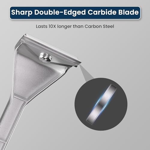 LU&MN Heavy-Duty Paint Scraper Tool with 2.0" Tungsten Carbide Blade | Professional Grade Carbide, Glue, Putty & Coating Remover, Comfort Non-Slip Ergonomic Handle - style: 2.0"Blade