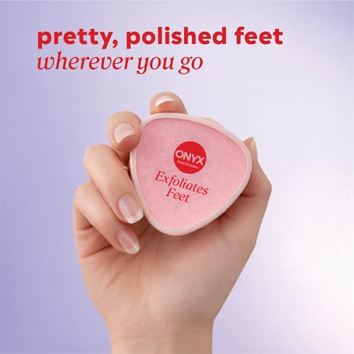 Onyx Professional Pedi Polisher, 2-in-1 Nano Glass Exfoliator - Dual Sided Nano Glass Foot File Callus Remover, Dry Skin, Dead Skin, Hair Removal, Compact, Waterproof