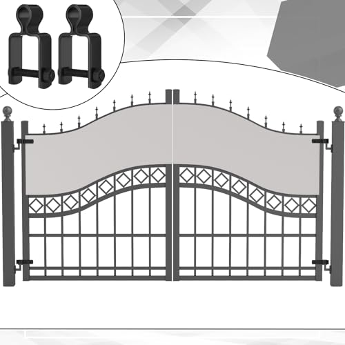 Dansydaisy 2 Pcs 1-1/2" x 1-1/2" Square Post Female Gate Hinges,Black | 5/8'' Pintle Square Chain Link, Galvanized Fence Gate Post Steel Hinge with Bolt and Nut, Repairing and Replacing Fence Gate - color: Black, size: 1-1/2'' X 1-1/2''