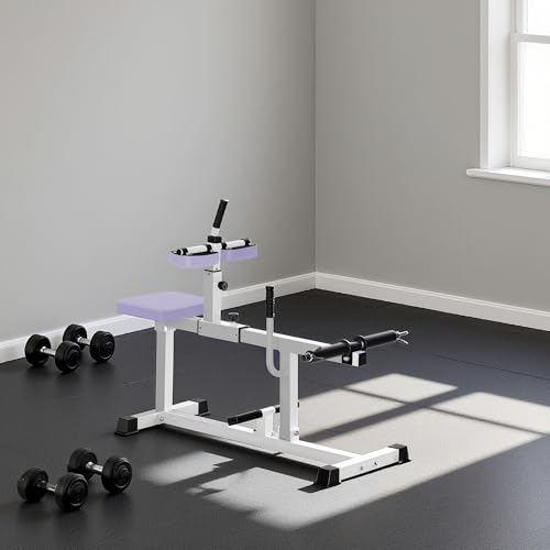 Soozier Seated Calf Raise Machine for Home Gym Waist Arm Training | Adjustable Calf Machine Leg Extension - color: Purple