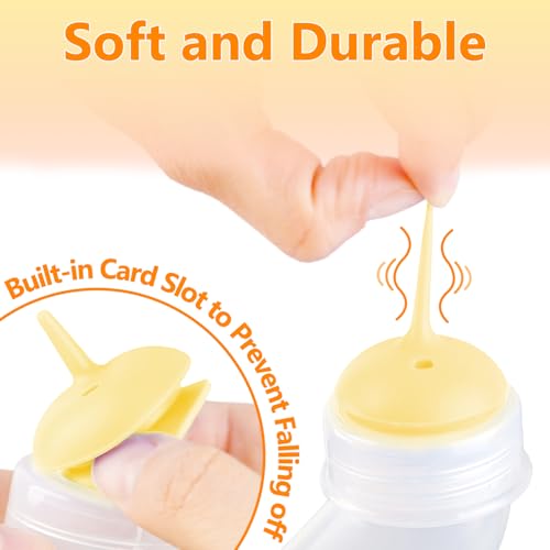 Pet Feeding Bottle,3 Pack Wide Mouth Angled Nursing Bottle, 3 Sizes Nipples with Ventilation Valve Resistant Tearing Perfect for Puppies, Kittens, Small Wildlife(Yellow) - color: white