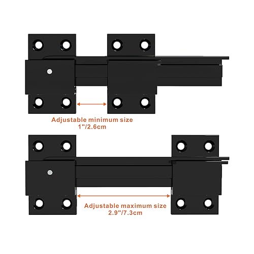 2PCS Flip Gate Latch Lock with Padlock Hole, Aluminum Alloy Adjustable Door Latch Barn Door Lock Fence Door Lock Latch for Outdoor Gate, Barn Door, Shed, Garage, Yard