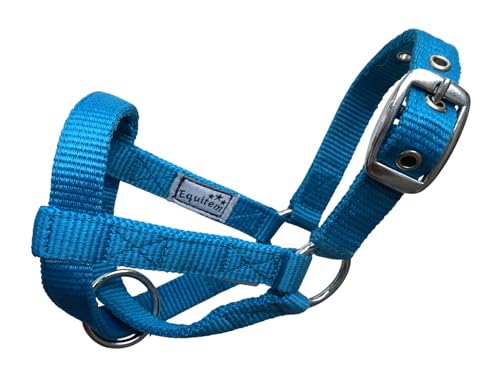 Livestock Goat Halter. Small, Medium, Large – Safe & Adjustable for Milking, Training, and Travel. (Peacock, Large (32"–35")) - color: Peacock, size: Large (32"–35")
