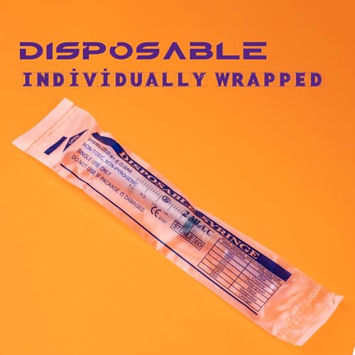 2.5ml Syringes with 25G 1 Inch Needles Luer Lock Disposable Syringe for Liquids, Individually Wrapped, Pack of 100 - size: 2.5ML-25G 1"