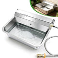 Automatic Dog Water Dispenser with Drain Hole, 304 Stainless Steel Auto Water Dog Bowl with Float Valve, Hose Quick Connect Fitting, Automatic Livestock Waterer for Horse, Chicken (4 Gallons) - size: 4 Gallons