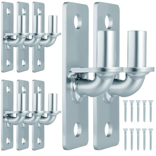 8 Pack Wall Mount Gate Hinges, 5/8 Pin Farm Gate Hinges | Heavy Duty Outdoor Gate Hinges, Galvanized Steel Chain Link Fence Posts for Fences, Barns, Sheds, and Gates - size: 8 Pack