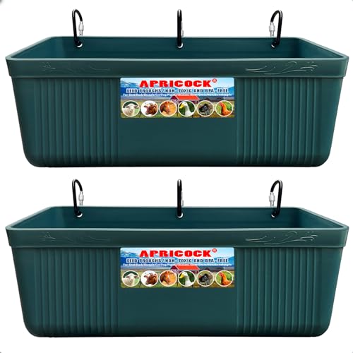 Large Feed Trough and Goat Feeder - 2 Pack Hanging Feeder with Clips, Waterer Bucket, Fence Feed Trough, Goat Supplies, 10 Quart - color: Cyan