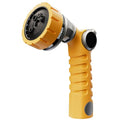 RESTMO Heavy Duty Hose Nozzle, Metal Garden Water Hose Sprayer | 7 Watering Patterns, Thumb Control, On Off Valve, Leak Proof Nozzle Sprayer for Watering Plants, Car & Pet Washing, Yellow - color: Yellow