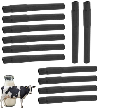4PCS Safety Rubber Hose for Milking Machine Replacement Parts (Black 12PCS) - color: Black 12PCS