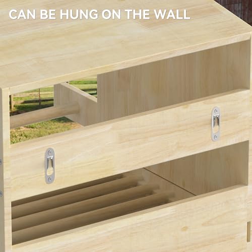 3 Hole Chicken Laying Boxes for Hens | Wood Egg Laying Box, Wall Mounted Nesting Boxes for Chickens, Hens, Ducks, Poultry