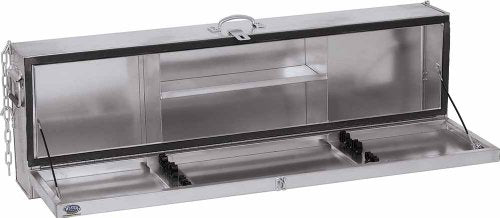 Weaver Livestock Galvanized Steel Hanging Show Box with Built-In Whip Holders, Chain and Hook, Grooming Storage for Cattle, Sheep, Swine, and Goat