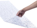 Webos Bath Shower Mat Non Slip: Extra Large Pebble Bathtub mat for Kids, Elderly, Anti Slip Shower Matt with Drain Holes Suction Cups Tub Mat - 16 X 40 Inch White - color: Pebble White