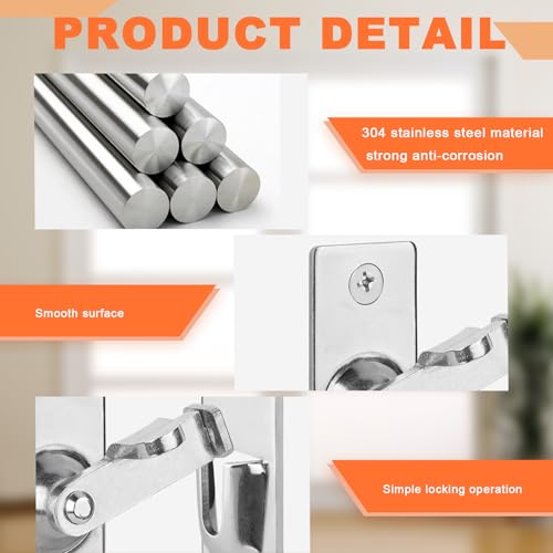 2 Pack Screen Door Latch 90 Degree, 2.36 x 0.87 Inches Gate Latch Sliding Screen Door Lock Barn Door Latch, Silver - color: Silver-90° Only, size: Large-2 Pack