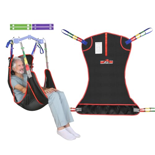Universal Full Body Patient Lift Sling, Heavy Duty 500lbs Weight Capacity, Mesh Transfer and Bathing Sling for Home & Hospital Care, Easy Adjust and Washable (Small) - size: Small
