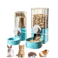 GPY Automatic Hanging Gravity Pet Feeder and Water Dispenser Set | Automatic Rabbit Bunny Feeder and Guinea Pig Water Bottle Water Dispenser for Dogs Cats Pets Animals Large Capacity (Blue) - color: Blue