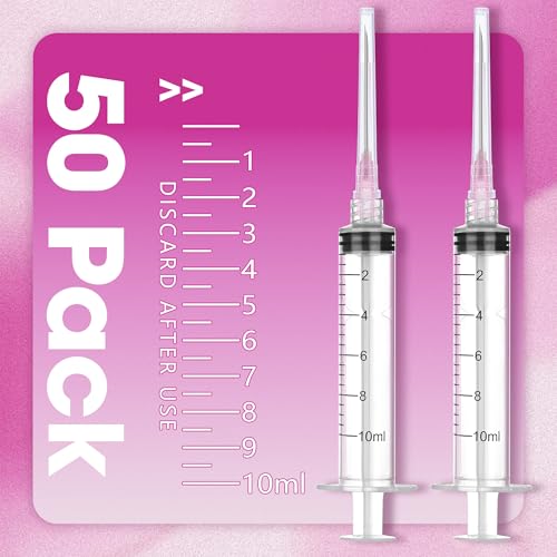 10mL/cc Disposable Luer Lock Syringe 18G 1.5 inch for Lab Use, Individually Wrapped, Pack of 50 - style: 10ml-18G-1.5" (luer lock)