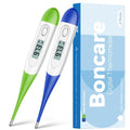 Boncare Rectal Thermometer for Baby 2 Packs (Dark Blue+Green) | Digital Thermometer with 10 Seconds Fast Reading - color: Dark Blue+Green
