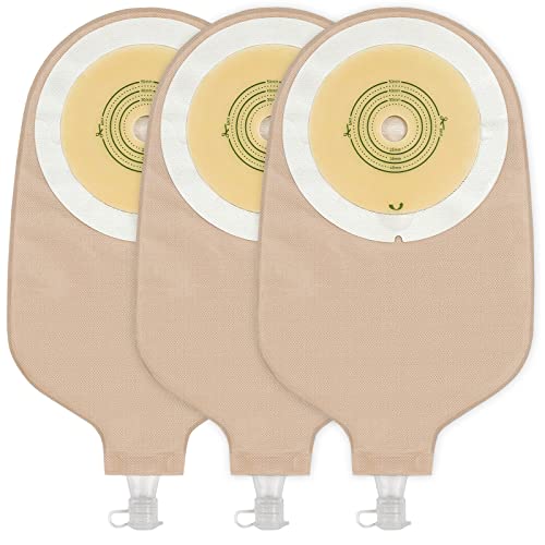 Ceeport 20 PCS Urostomy Bags with Measure Card, One Piece, Cut-to-Fit | Drainable Pouches, Ostomy Supplies for Colostomy, Ileostomy, Stoma Care