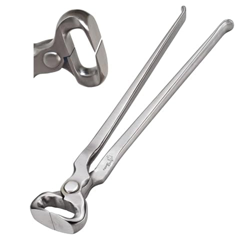14-Inch Hoof Nipper - Premium Vanadium Steel Farrier Tool with Dull Finish for Precision Horse Hoof Trimming, Rust-Resistant, Ergonomic Grip, and Long-Lasting Durability
