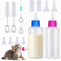 Tondiamo 17 Pcs Kitten Bottle Feeding Kit Puppy Bottles for Nursing Puppy Milk with Nipples Cleaning Brushes Bottle Opening Needles Hand Feeding Supplies for Newborn Small Pet Rabbits Ferrets - color: Blue, Pink