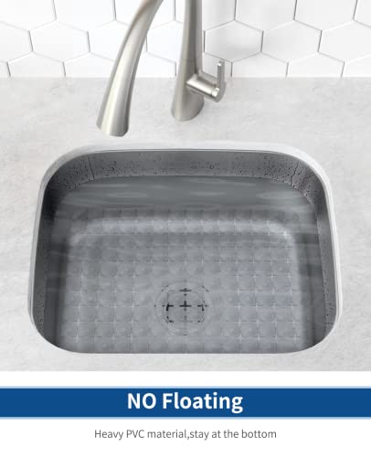 Bligli Sink Mat for Stainless Steel/Ceramic Sinks, 2 Pack 15.7x11.8 inches PVC Sink Protectors for Bottom of Kitchen Sink, Dishes and Glassware drain Mats, Durable and Fast Draining (Transparent) - color: Transparent