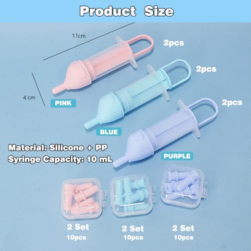 LogFaadCoi Kitten Bottle Feeding Kit for Nursing, Milk Bottles for Feeding Newborn Puppies,Anti-chocking Design,with 2 Syringes and 10pcs Replaceable Nipples (Blue) - color: Blue