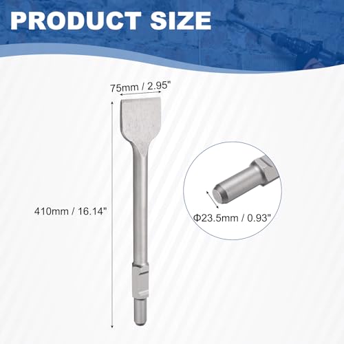 HARFINGTON 65A Shank Floor Scraper Chisel 16.1" x 2.95" Steel Jack Hammer Chisel Bit for Electric Demolition Gardening Landscaping Digging Cutting - size: 16.1" x 2.95"
