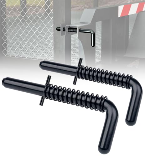 Heavy Duty Steel Trailer Gate Spring Latch Pin | Repair Kit 819T | Anti Rust | Black