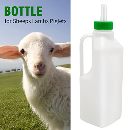 850ml Lamb Bottle Kit with Hand Grip for Newborn Farm Animals | Includes 5x Soft Replacement Teats, for Feeding Lambs, Calves & Piglets, Colostrum Nursing Bottle