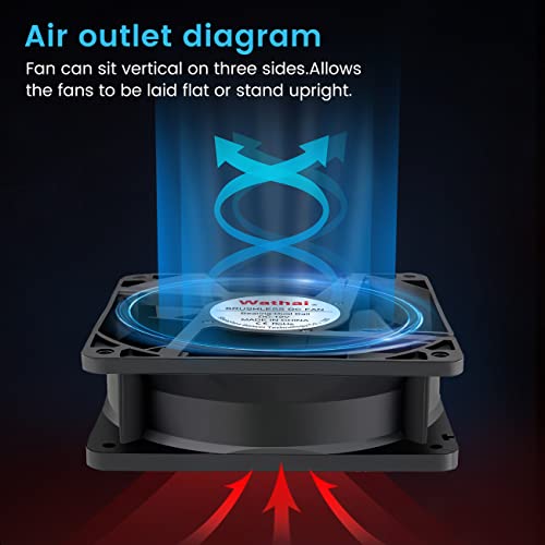 Wathai 120mm x120 x 38mm 12V 2Pin Dual Ball 12cm Industrial Cooling Fan High Airflow - style: 12V 2Pin Ball