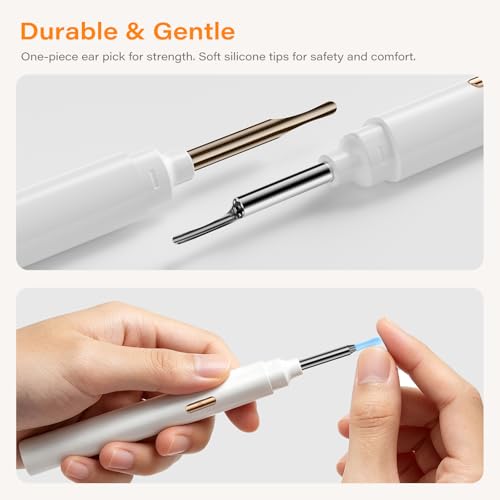 Ear Wax Removal Tool Camera with Screen, Smart Screen Ear Wax Removal Kit with 2.8'' HD Display, WiFi Automatic Connect - Ear Cleaner Tool with Camera&Screen, 6 Replaceable Tips, No App/Phone Needed