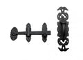 Renovators Supply Manufacturing Black Iron Thumb Gate Latch Rustic Antique Design Fence Door Lock with Hardware