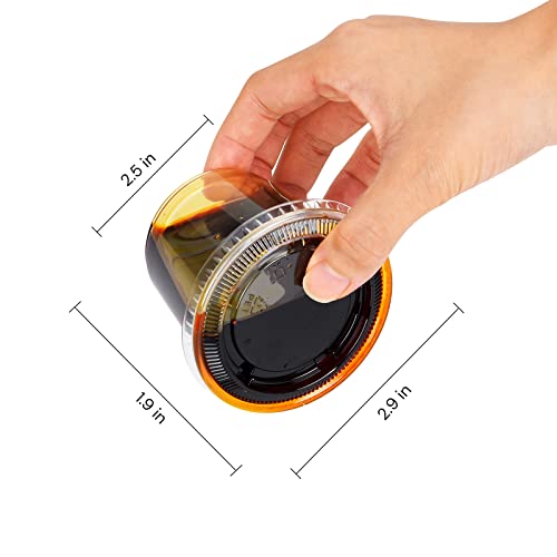 [5.5 OZ, 100 Sets] Clear Disposable Plastic Portion Cups with Leakproof Lids | Jello Shot Condiment and Dipping Sauce Cups | Souffle Cups | BPA Free | Recyclable - style: 5.5 OZ
