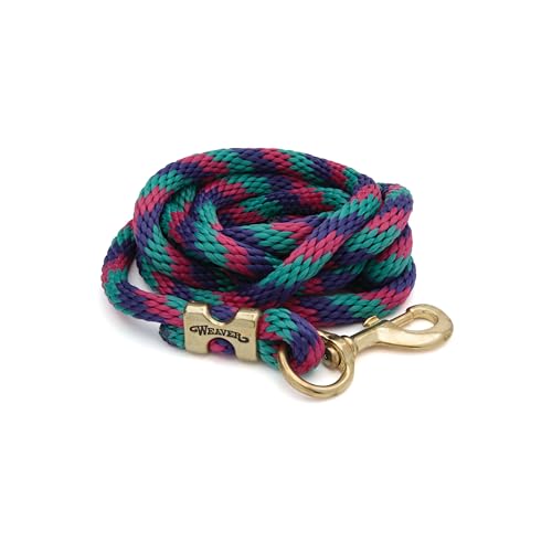 Weaver Leather Poly Lead Rope, Raspberry/Teal/Purple, Small