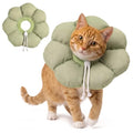 Avont Soft Cat Cone L Sagegreen Post-Surgery Anti-Lick Adjustable | Sagegreen L, Neck 9.8-13.8", Anti-Lick, Breathable, Lightweight, Soft Cotton, Adjustable Drawstring - color: Sagegreen, size: L (9.8" – 13.8")