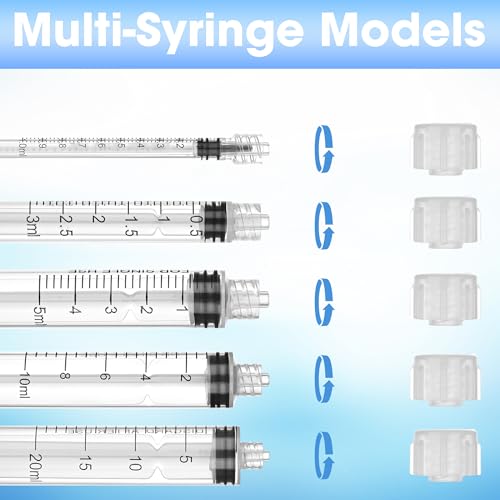 20 Pack 20ml/cc Luer Lock Syringe with Caps, Plastic Syringe without Needle for Liquid, Sterile Individually Wrapped - style: 20mL
