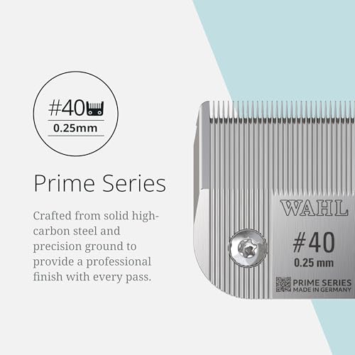 Wahl Pro Animal Prime Series Blade, 0.25 mm, #40 | Solid High-Carbon Steel, Quick-Change System for Dog, Cat, and Horse Grooming - size: #40