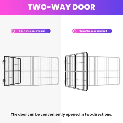 Farm Horse Stall Gate 48 Inch Wide Durable Steel Two-Way Door Guard with Thicker Protective Coating Prevents Warping and Cracking Essential Accessory for Barns and Livestock Pens