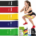 TechStone Resistance Bands Set – 5 Levels Loop Exercise Bands for Men & Women, Elastic Workout Bands for Home Gym, Training, Yoga & Fitness, Carry Bag Included - color: Multicoloured