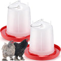 Pickmesh 2 Pcs 2 Gallon Plastic Chicken Waterer for Ducks, Easy Fill | Large Plastic Chicken Waterer, Plastic Poultry Drinker, Automatic Chicken Water Feeder, Duck Baby Chicks Outdoor Farm Rabbit
