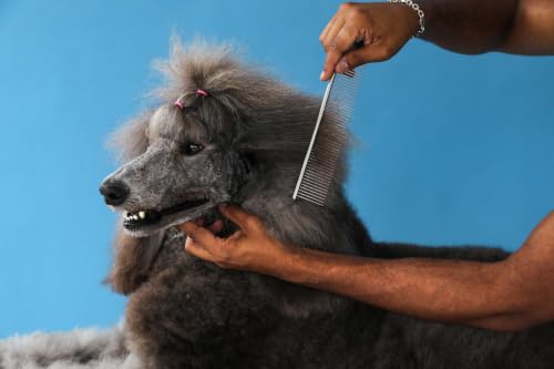Andis 68550 Stainless Steel Pet Dematting Comb, 7.5in | Removes knots, mats & loose hair, compact size for precision, dog grooming brush accessory - size: 7 1/2 Inch