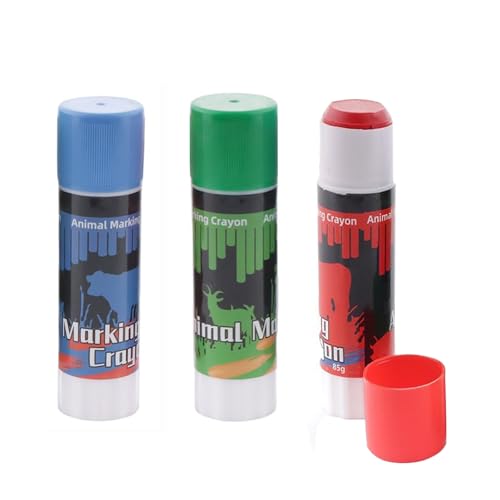 3Pcs Livestock Marker Paint Pen, Animal Identification High Visibility Livestock Marking Paint Pen Livestock Prod, Pig Cow Goat Marking Tools Paint for Marking Animal Skin