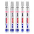 White Paint Markers, 5 Pack Oil-Based Waterproof Quick Dry and Permanent Paint Pen Set for Rocks Painting, Wood, Plastic, Canvas, Glass, Mugs, Metal, Tire, Stone, DIY Craft - color: White